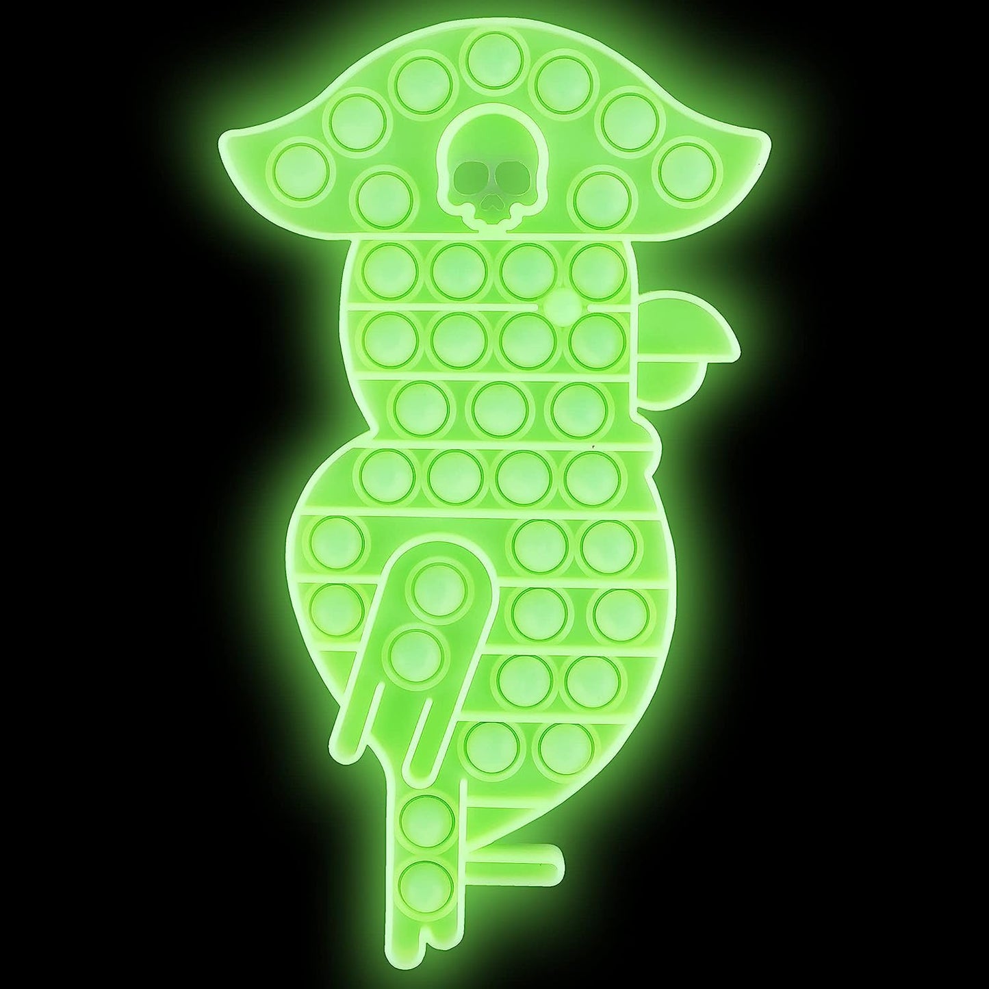 Figoal Stress Relief Bubble Sensory Toy, Glow in the Dark Fidget Toys Anxiety Stress Reliever, Light up Autism Special Needs Squeeze Sensory Toy for Home School