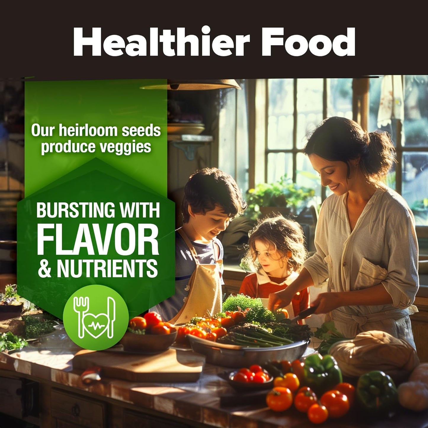 Premium Usa-Grown Vegetable Seeds - 10 Variety Pack with 2,000+ Non-Gmo Heirloom Seeds for Planting - Garden Vegetable Seeds for Indoor & Outdoor Planting - Survival Seed Vault Kit