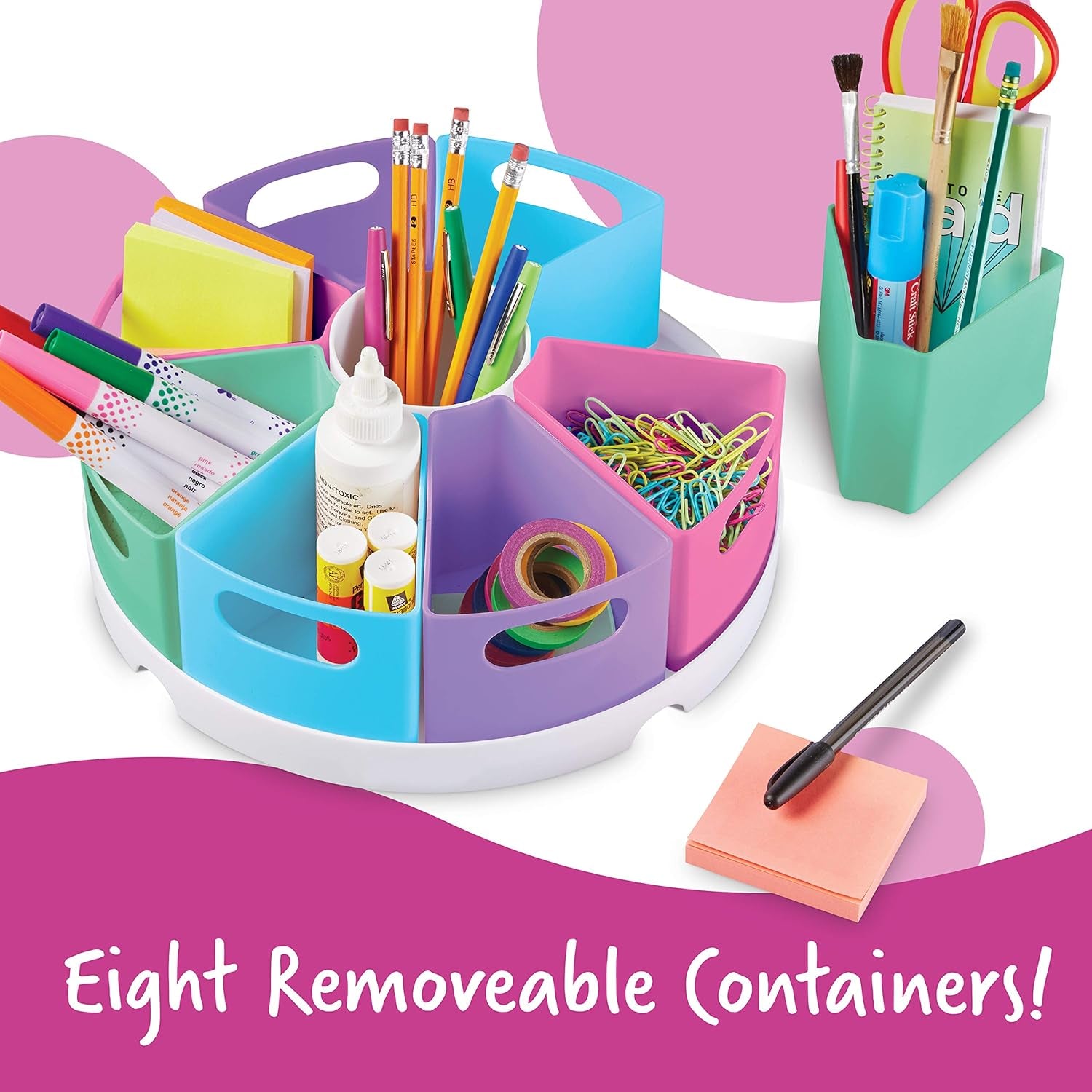 Create-A-Space Storage Center - Desk Organizer for Kids, Homeschool, Caddy, Back to School, Classroom Must Haves