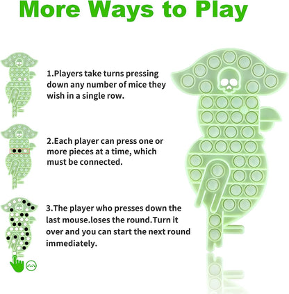 Figoal Stress Relief Bubble Sensory Toy, Glow in the Dark Fidget Toys Anxiety Stress Reliever, Light up Autism Special Needs Squeeze Sensory Toy for Home School