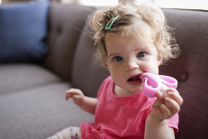 the Original Teether-Toothbrush, Infant to Toddler, Made in USA, Butter-Soft Bristles for Gums and Teeth, Bendable Food Grade Silicone, Family-Owned Buisness since 2009, 11 Million+ Sold