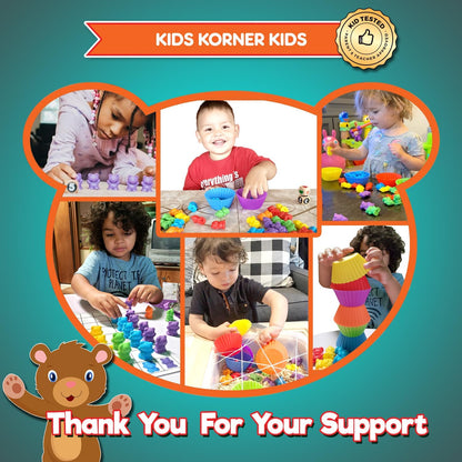 Jumbo Counting Bears Matching Game - Montessori Fine Motor Learning Toys with Stacking Cups, 60 Preschool Math Manipulatives, 2 Toddler Games Dice, Toy Storage & Activities Ebook
