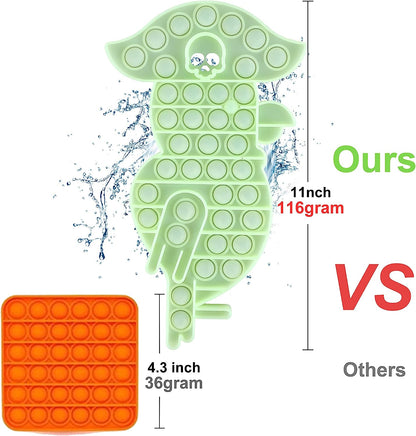 Figoal Stress Relief Bubble Sensory Toy, Glow in the Dark Fidget Toys Anxiety Stress Reliever, Light up Autism Special Needs Squeeze Sensory Toy for Home School