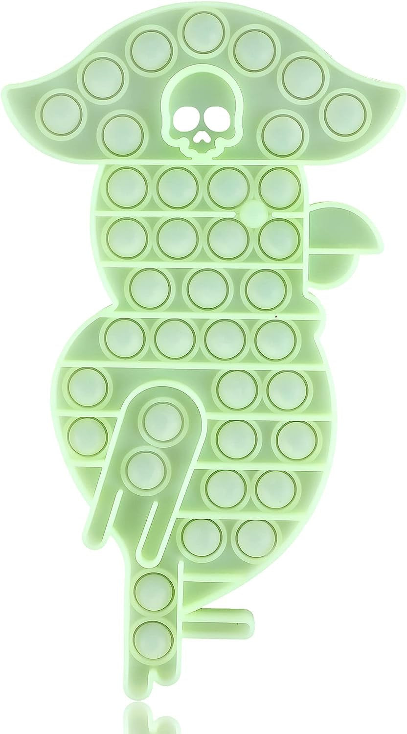 Figoal Stress Relief Bubble Sensory Toy, Glow in the Dark Fidget Toys Anxiety Stress Reliever, Light up Autism Special Needs Squeeze Sensory Toy for Home School