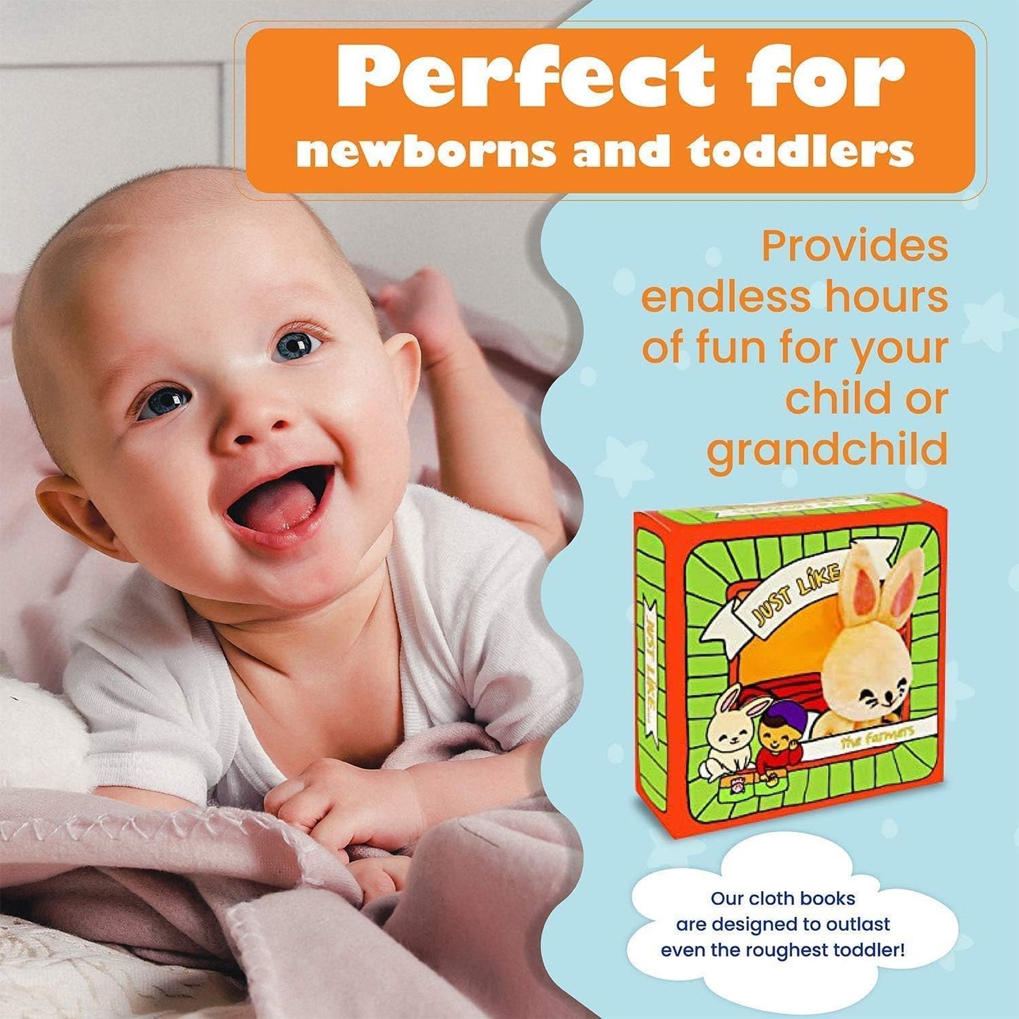 Stimulating Baby Books 0-6 Months and 6-12 Months Infants - Crinkle Books for Babies - Toys Gift for 1 Year Old - Soft Cloth Farm Animals Books for Baby