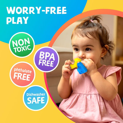 24-Piece Nuts and Bolts - Montessori Motor Skill Set for 18 Month+ Kids with Ebook