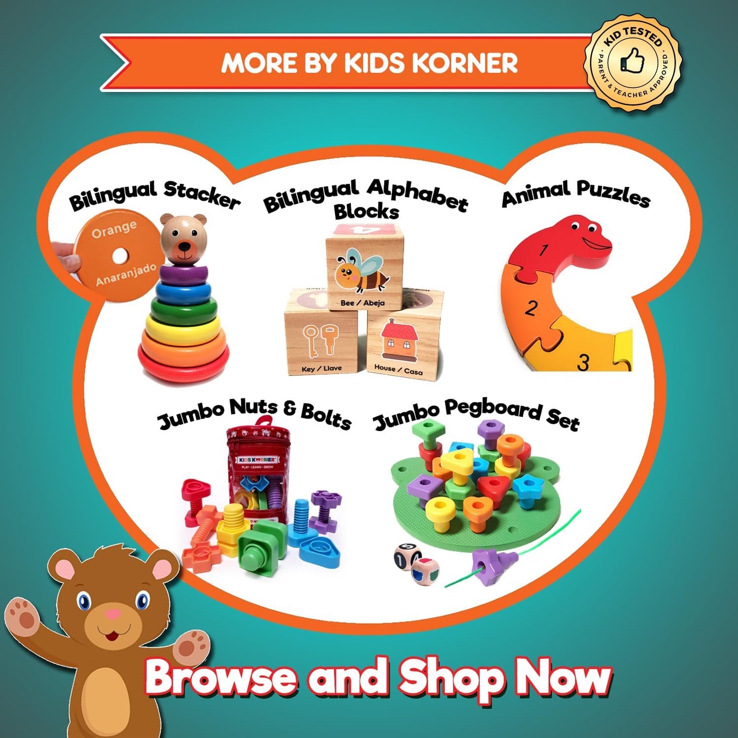 Jumbo Counting Bears Matching Game - Montessori Fine Motor Learning Toys with Stacking Cups, 60 Preschool Math Manipulatives, 2 Toddler Games Dice, Toy Storage & Activities Ebook