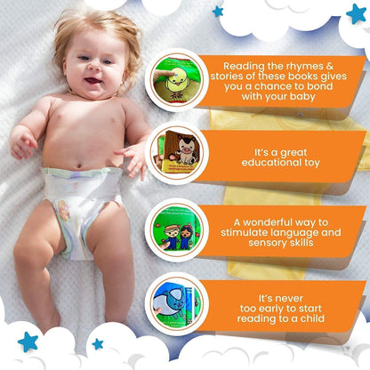 Stimulating Baby Books 0-6 Months and 6-12 Months Infants - Crinkle Books for Babies - Toys Gift for 1 Year Old - Soft Cloth Farm Animals Books for Baby