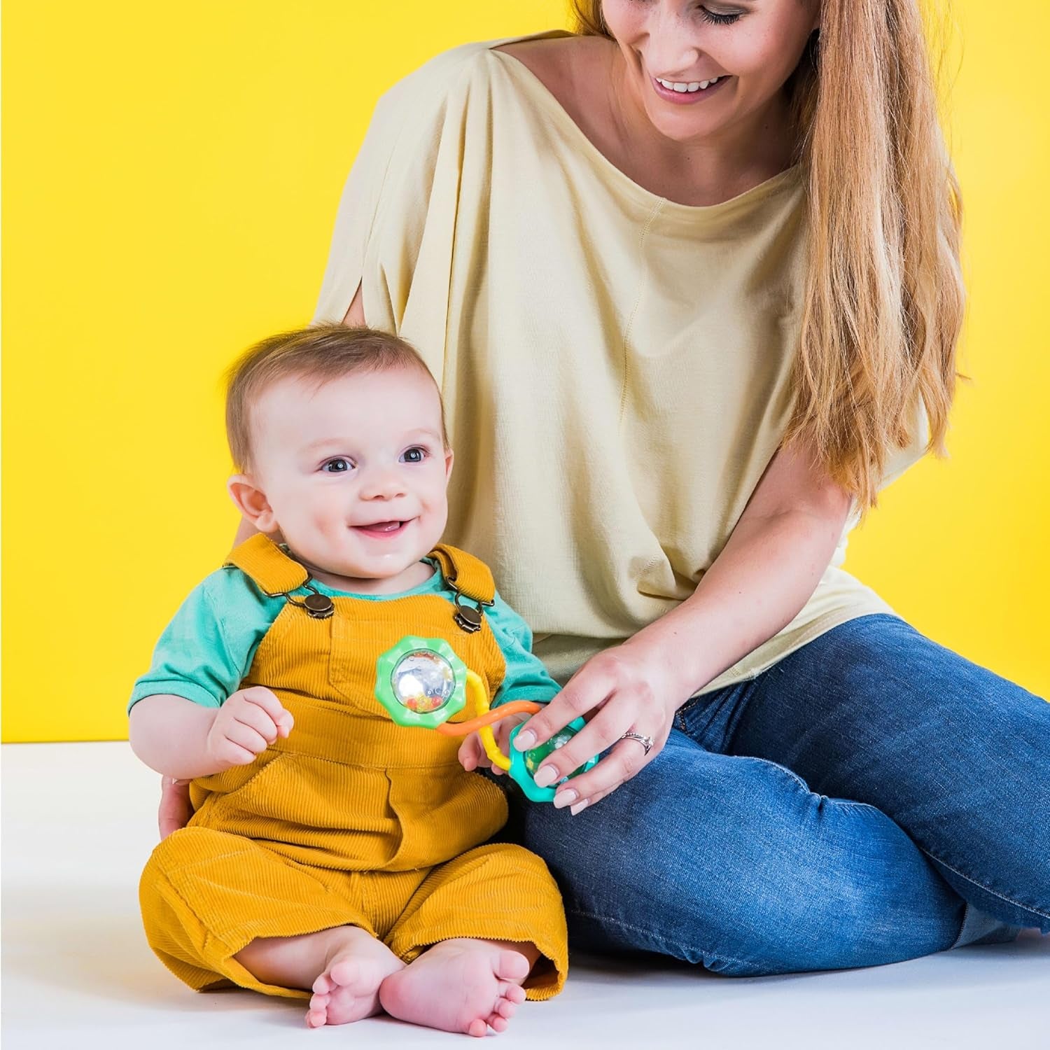 Rattle & Shake Barbell Toy, Ages 3 Months and up Green